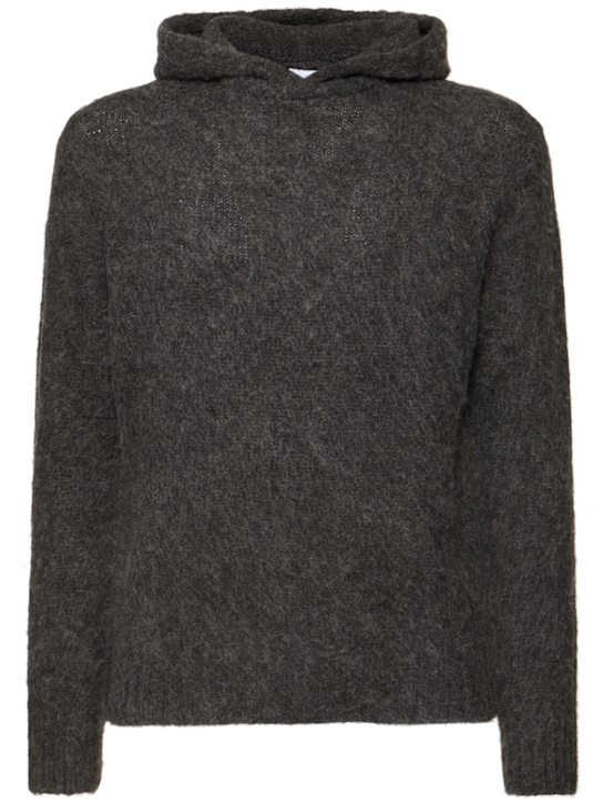 Luisaviaroma Felpa Brushed Shetland in lana con cappuccio