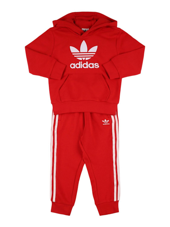Luisaviaroma Felpa e pantaloni in misto cotone con cappuccio