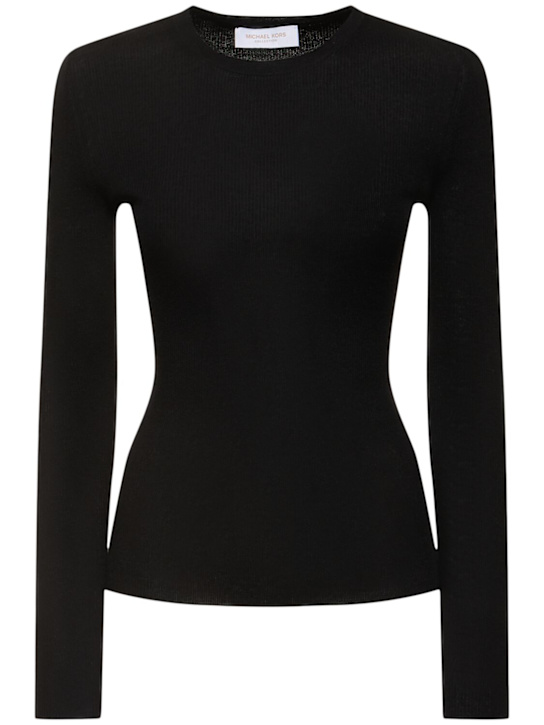 Luisaviaroma Felpa girocollo Hutton in cashmere a costine