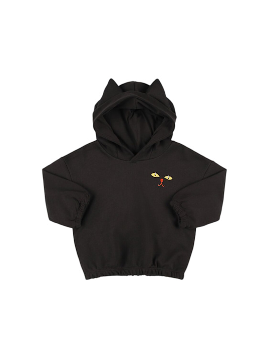Luisaviaroma Felpa in cotone con cappuccio e orecchie applicate