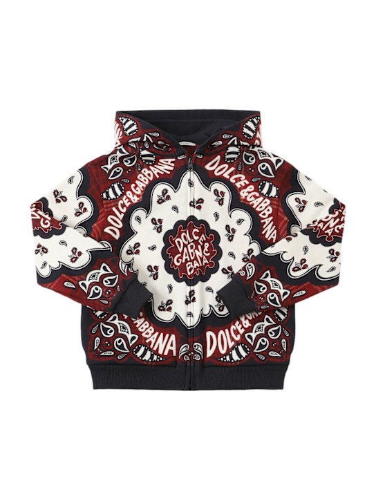 Luisaviaroma Felpa in cotone con stampa e cappuccio