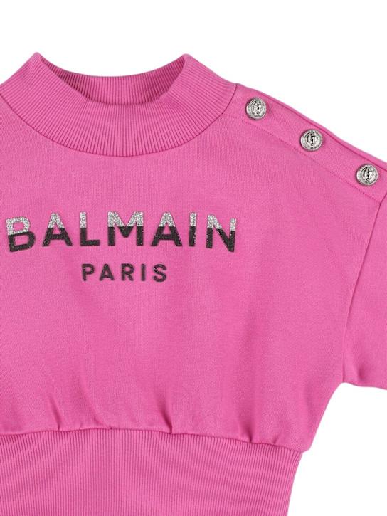 Luisaviaroma Felpa In Cotone Con Stampa Logo Glitter