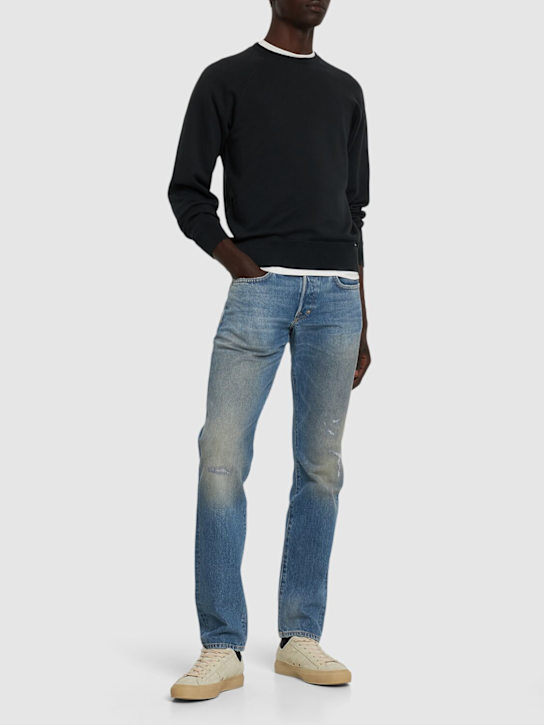 Luisaviaroma Felpa In Cotone Tinto In Capo Effetto Vintage