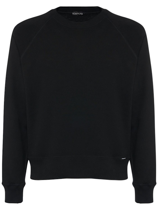 Luisaviaroma Felpa in cotone tinto in capo effetto vintage