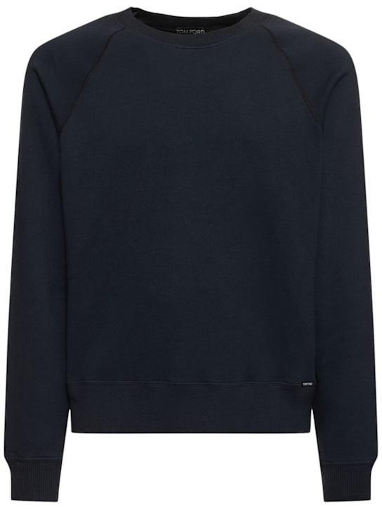 Luisaviaroma Felpa in cotone tinto in capo effetto vintage