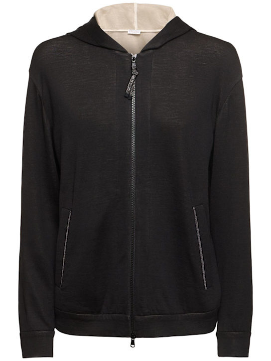 Luisaviaroma Felpa in jersey di misto cotone con cappuccio