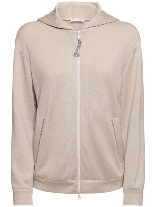 Luisaviaroma Felpa in jersey di misto cotone con cappuccio