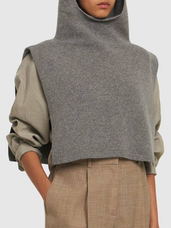 Luisaviaroma Felpa In Lana E Cashmere Con Cappuccio