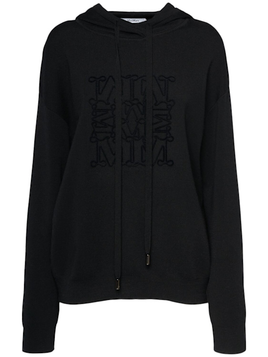 Luisaviaroma Felpa Pamir in maglia di lana con logo e cappuccio