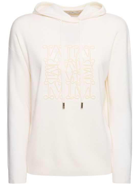 Luisaviaroma Felpa Pamir in maglia di lana con logo e cappuccio