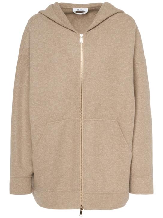 Luisaviaroma Felpa Saio in misto lana / cappuccio e zip