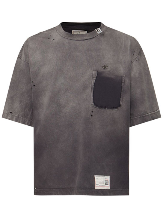 Luisaviaroma Felpa Sun in cotone distressed con cappuccio