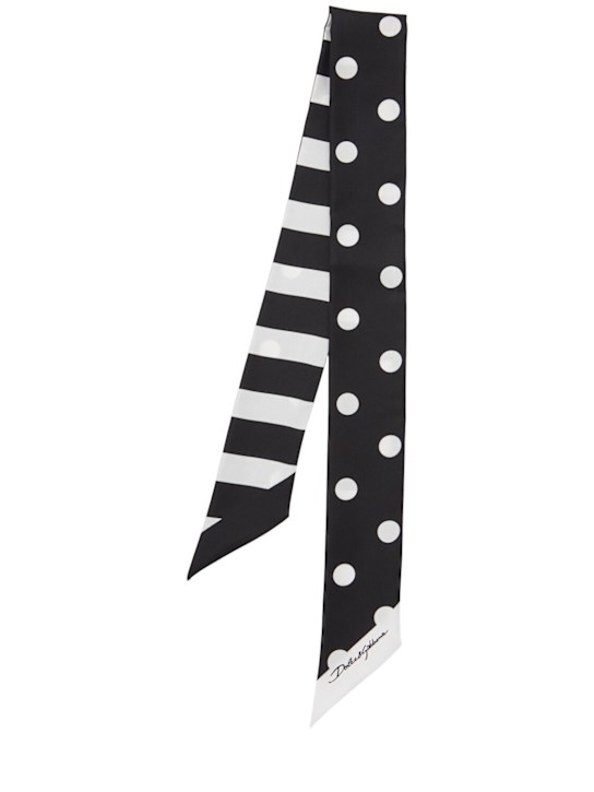 Luisaviaroma Foulard in twill di seta stampa a pois