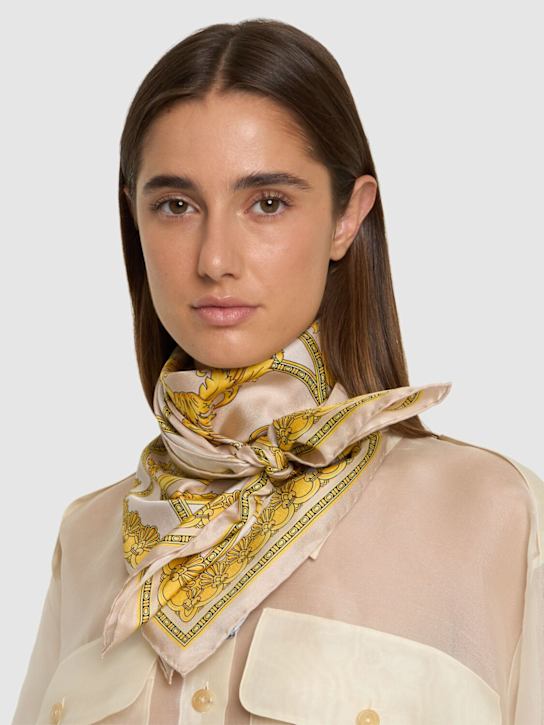 Luisaviaroma Foulard La Coupe In Twill Di Seta Stampata