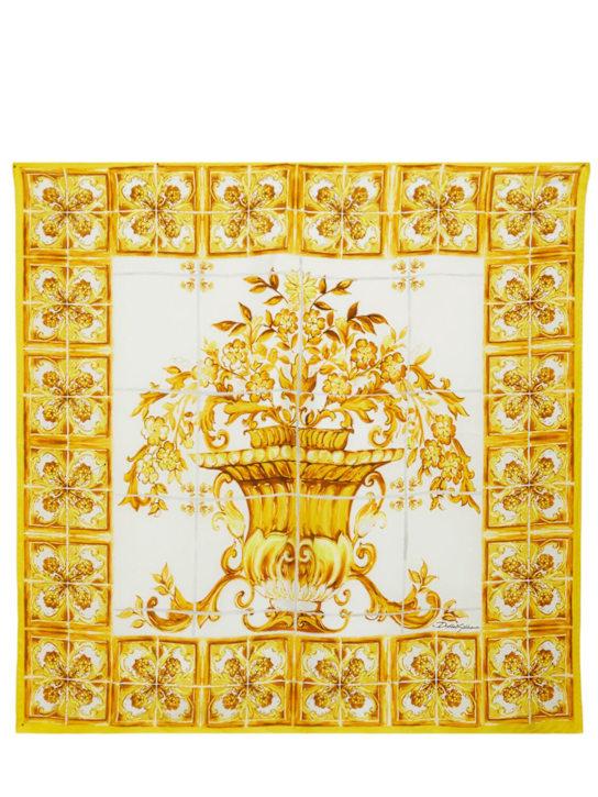 Luisaviaroma Foulard Maiolica in twill di seta stampato