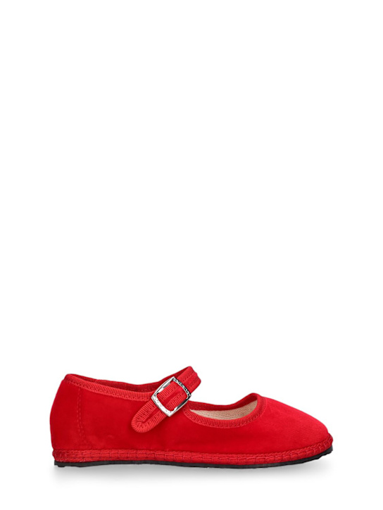 Luisaviaroma Friulane Mary Jane in velluto di cotone