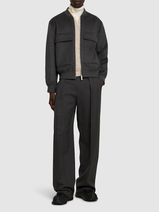 Luisaviaroma Giacca Bomber Alder Df In Lana E Cashmere