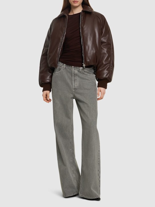 Luisaviaroma Giacca Bomber Tate In Similpelle Imbottita