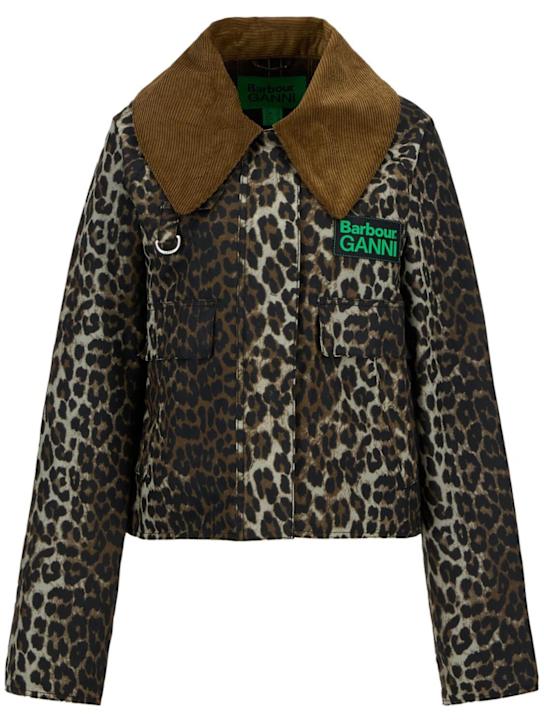 Luisaviaroma Giacca corta Barbour x Ganni con stampa