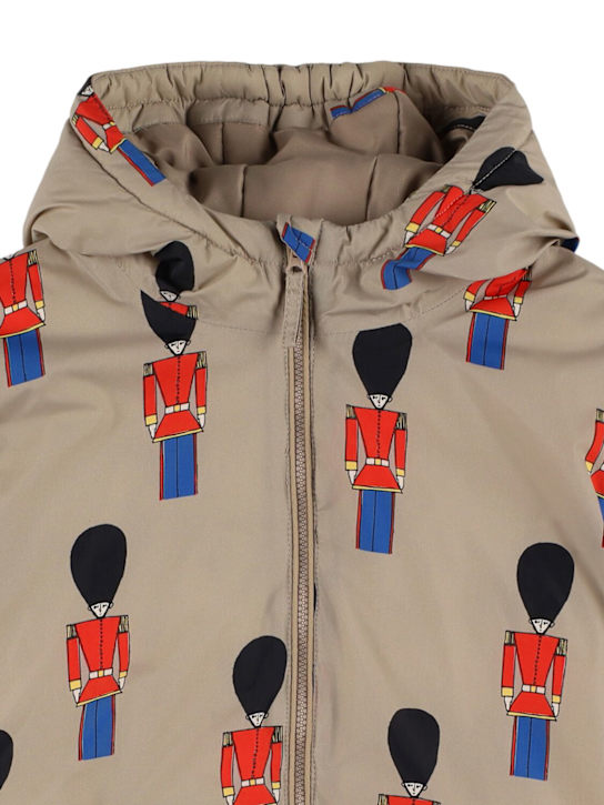 Luisaviaroma Giacca Imbottita In Poly Stampato Con Cappuccio