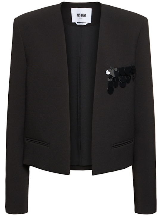 Luisaviaroma Giacca in cady di crepe doppiato con paillettes