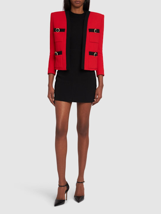 Luisaviaroma Giacca In Crepe Di Lana Doppiato / Collo Sciallato