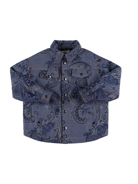 Luisaviaroma Giacca in denim di misto cotone stampato