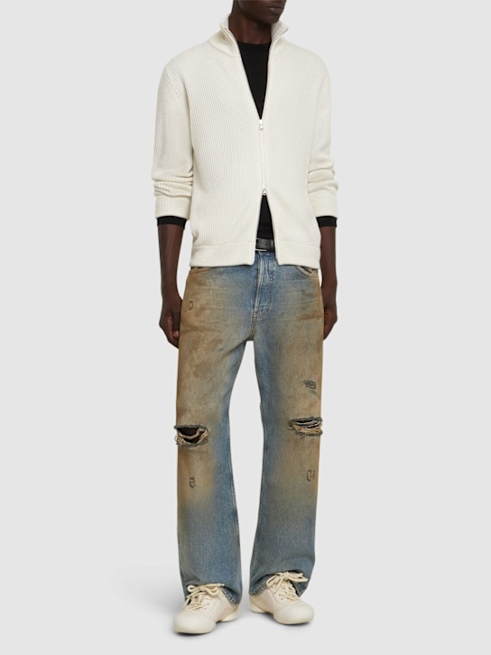 Luisaviaroma Giacca In Lana A Costa Inglese Con Zip