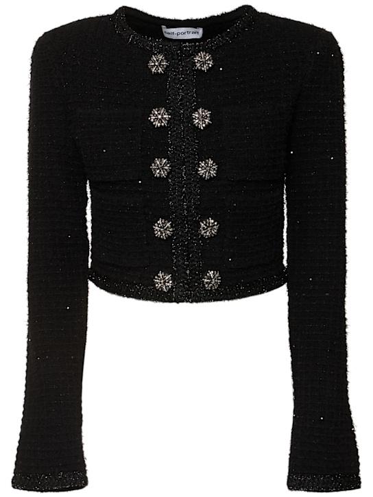 Luisaviaroma Giacca in maglia di misto cotone texturizzata
