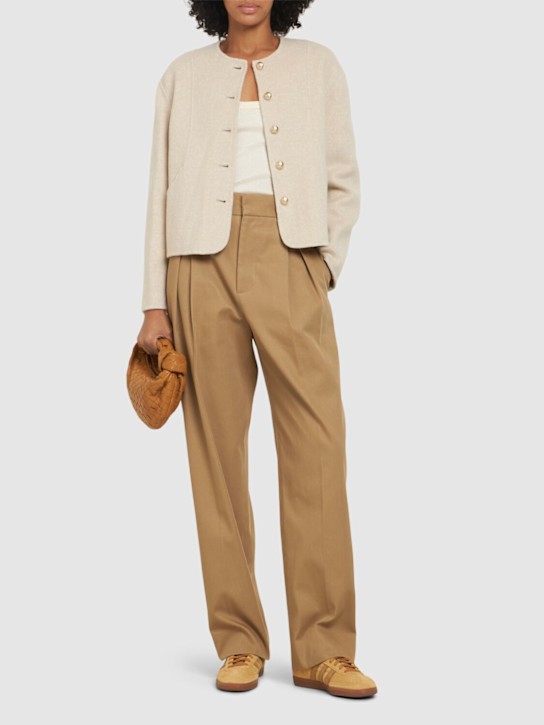 Luisaviaroma Giacca In Misto Cashmere Senza Colletto