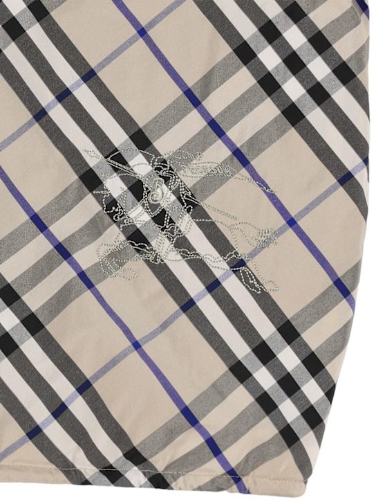 Luisaviaroma Giacca In Misto Cotone Check Con Cappuccio
