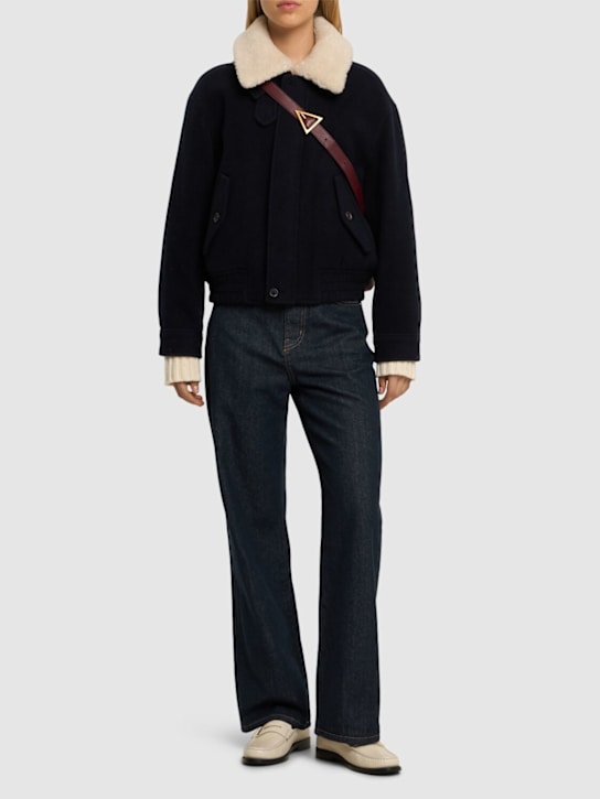 Luisaviaroma Giacca In Misto Lana / Pelliccia Rimovibile