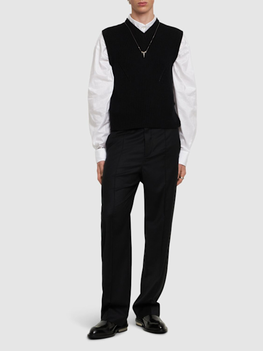 Luisaviaroma Gilet Thorvald In Maglia Di Lana A Coste