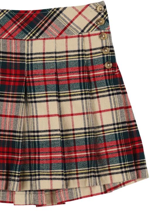 Luisaviaroma Gonna In Cotone Stampa Quadri Con Pinces