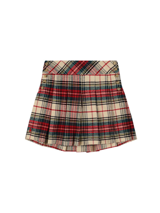 Luisaviaroma Gonna in cotone stampa quadri con pinces