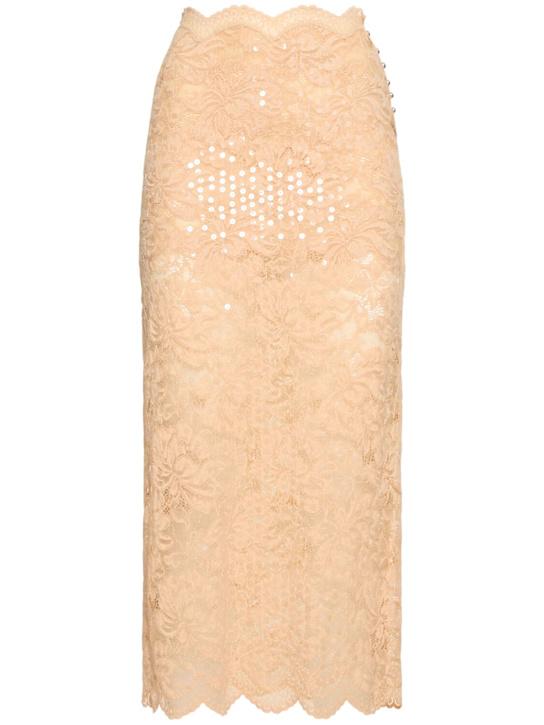 Luisaviaroma Gonna in pizzo ricamato con paillettes