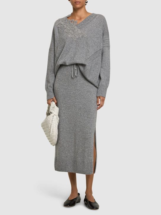 Luisaviaroma Gonna Midi In Maglia Con Vita Elasticizzata