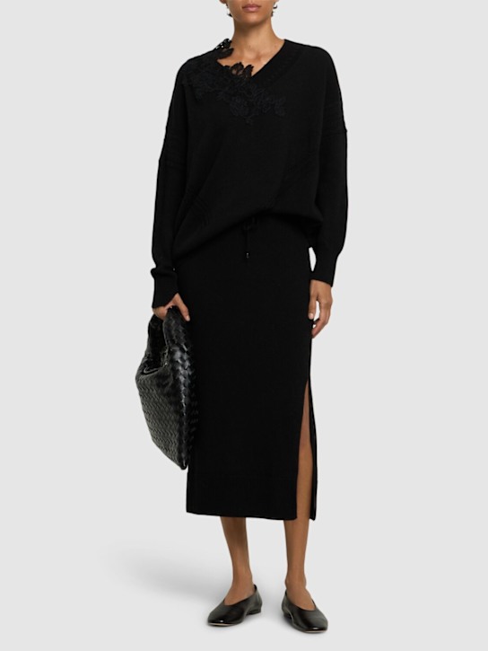 Luisaviaroma Gonna Midi In Maglia Con Vita Elasticizzata