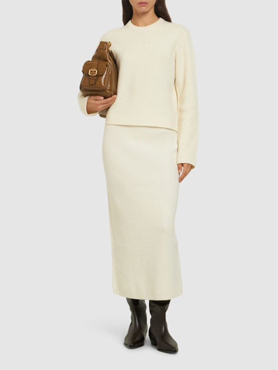 Luisaviaroma Gonna Midi In Maglia Di Lana E Cashmere