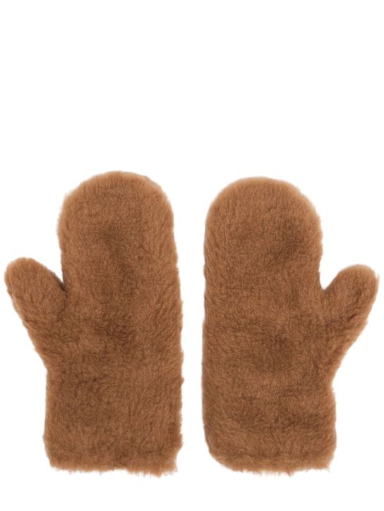 Luisaviaroma Guanti Ombrat2 in cammello teddy con laccino