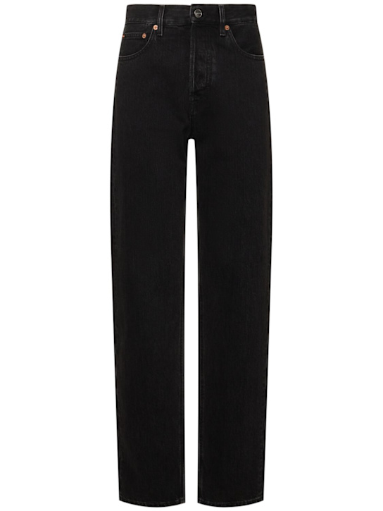 Luisaviaroma Jeans dritti in denim / dettaglio laserato