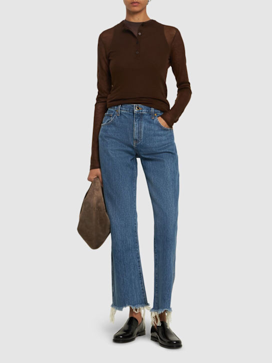 Luisaviaroma Jeans Dritti Kerrie In Denim Di Cotone