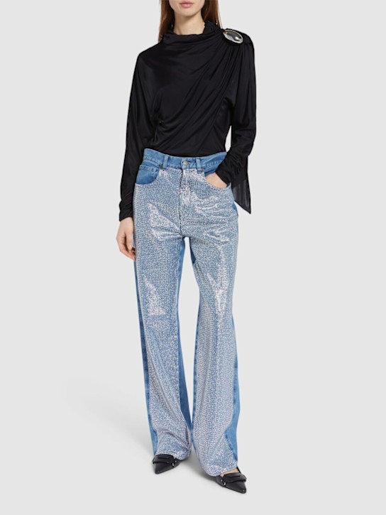 Luisaviaroma Jeans Dritti Vita Alta Con Decorazioni