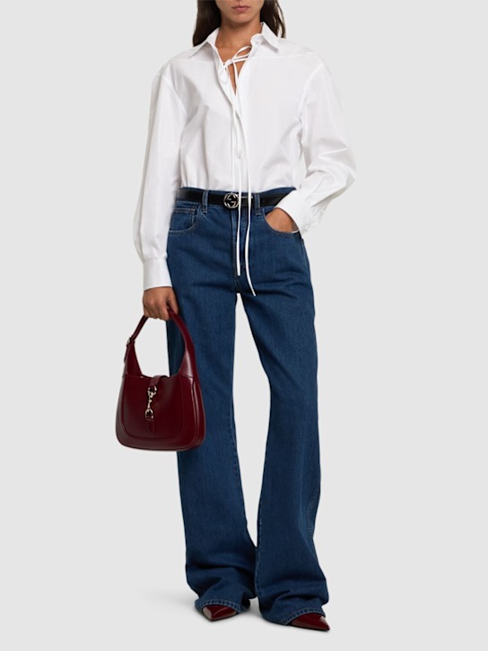 Luisaviaroma Jeans In Denim Con Logo Gucci Laserato