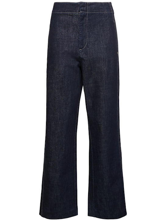 Luisaviaroma Jeans larghi Bookish a vita alta in denim