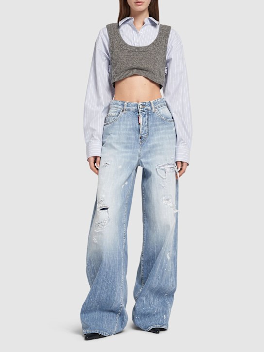 Luisaviaroma Jeans Larghi Vita Media Traveller In Denim