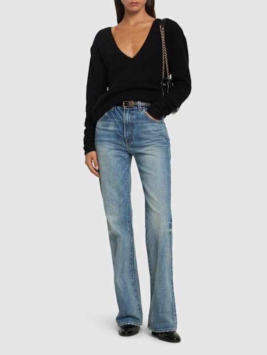 Luisaviaroma Jeans Svasati Joan Vita Alta In Cotone