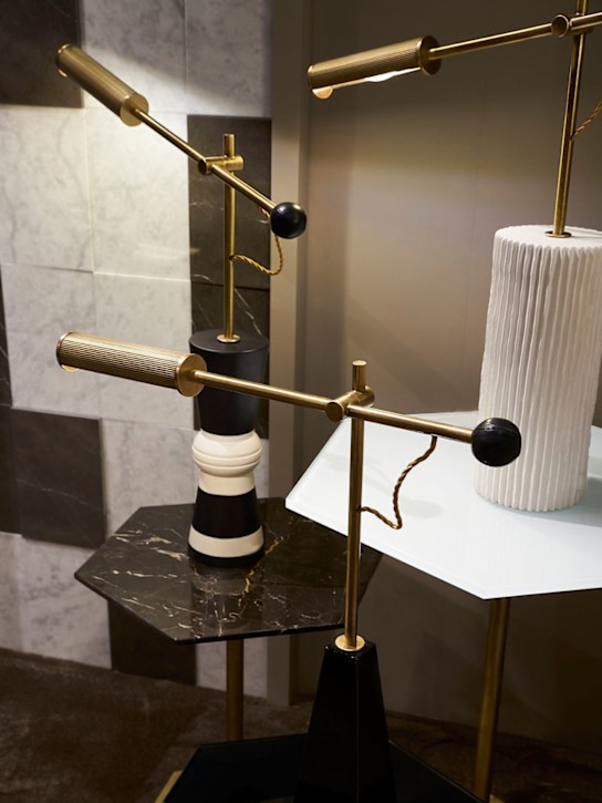 Luisaviaroma Lampada Da Tavolo Goldie A In Ceramica E Ottone