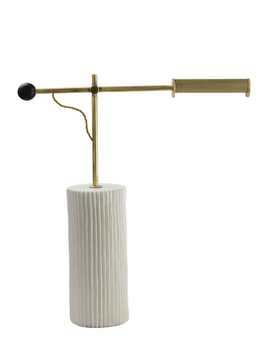 Luisaviaroma Lampada da tavolo Goldie A in ceramica e ottone