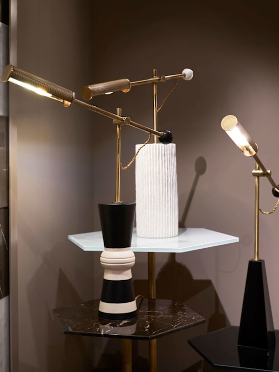 Luisaviaroma Lampada Da Tavolo Goldie B In Ceramica E Ottone